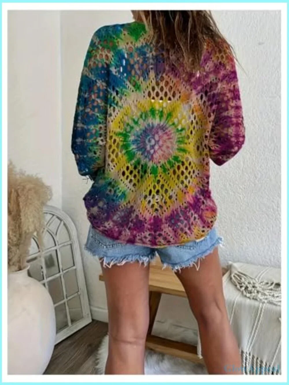 Boho Crochet Lace Beach Cover Up Cardigan Summer Top
